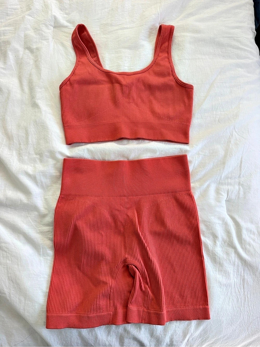 Medium Ribbed Two-Piece Set in Red Size Medium Like New